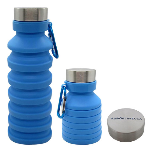 Gadgetime Usa Botella De Agua Plegable (azul) - Reutilizable