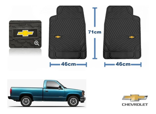 Tapetes 2pz Big Truck Logo Chevrolet Cheyenne 1994 A 1998