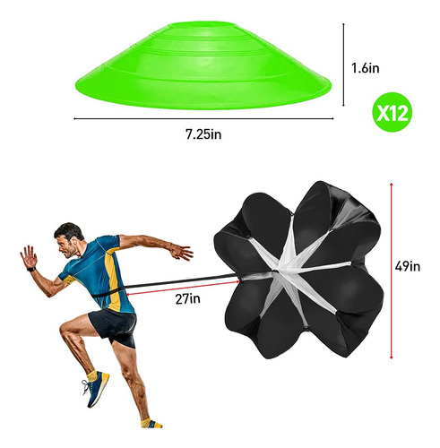 Kit De Entrenamiento De Agilidad Pro Speed: Incluye 12 Escal