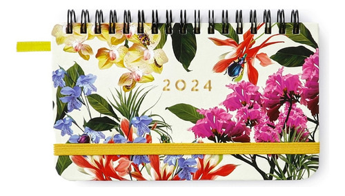 Agenda Planner 15,5 X 9cm Cícero Office Semanal 2024 Cor da capa Joia Natural/Insecta Dia