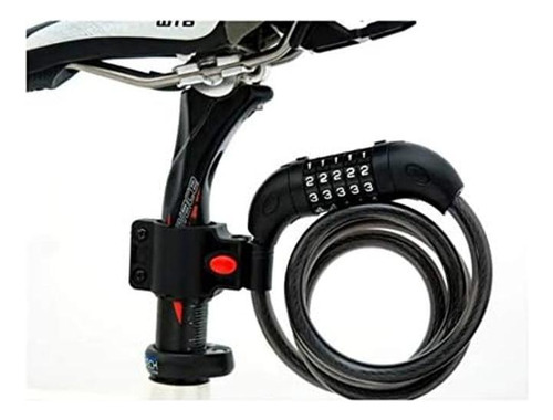 Trava Tranca Cadeado Grosso Bike E Moto Segredo 1m X 8mm