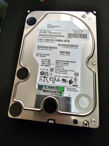 Disco Duro Hpe 1tb 7200rpm Nuevo (especial Para Servidores)