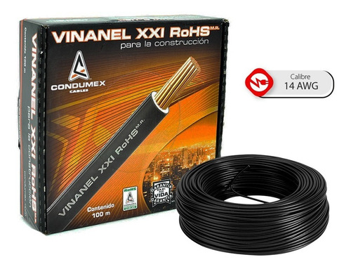 Imagen 1 de 5 de Caja 100 Mts Cable Blanco Thw Cal 14 Aw Condumex Vinanel Xxi