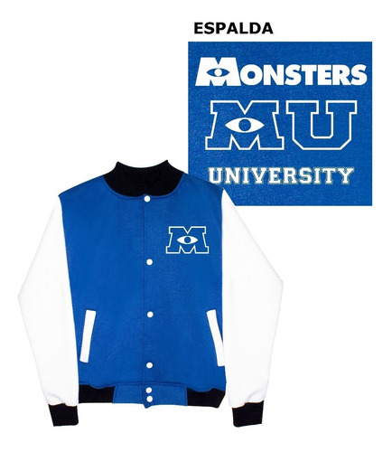 Chamarra Monsters Inc University Colegial Varsity Jacket