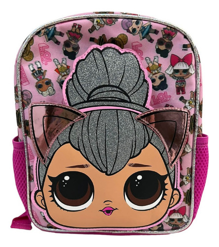 Mochila Mini Back Pack Bolsita Para Niñas Hermosa Color Rosa chicle Diseño de la tela L.O.L. Surprise