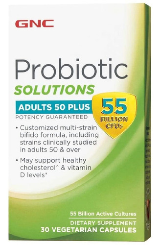 Soluciones Probióticas Adult 50 Plus Gnc 30 Cápsulas