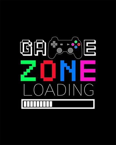 Game Zone Loading - Impresin Artstica De Decoracin De Pared