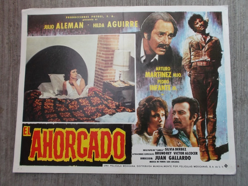 Vintage Raro Lobby Card Hilda Aguirre En El Ahorcado