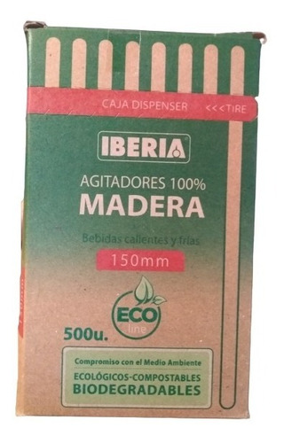 Imagen 1 de 8 de Agitadores De Madera Para Cafe 15 Cm X 500un. /palermo Fac A