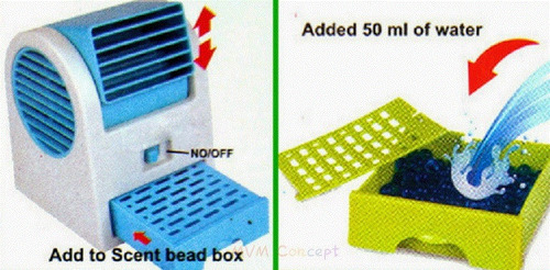 Imagen 3 de 3 de Ventilador Aire Acondicionado Usb Hy-166 Hogar
