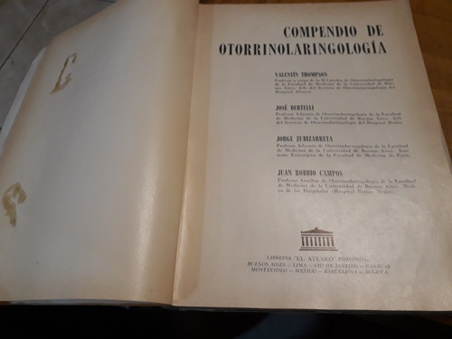 Compendio De Otorrinolaringologia.thompson.zubizarreta.berte