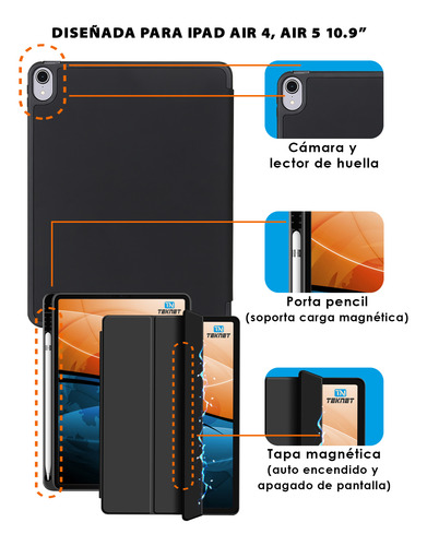 Funda Teknet Folder Case Para iPad Air 11 2024