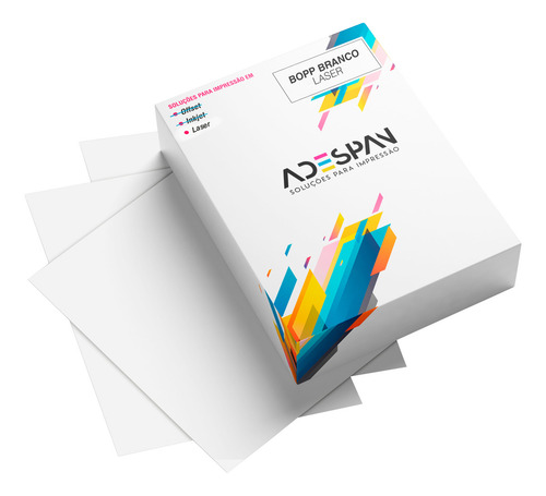 Vinil Adesivo Bopp Branco Laser A3 Prova D'água 100 Folhas