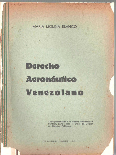 Derecho Aeronautico Venezolano Maria Molina