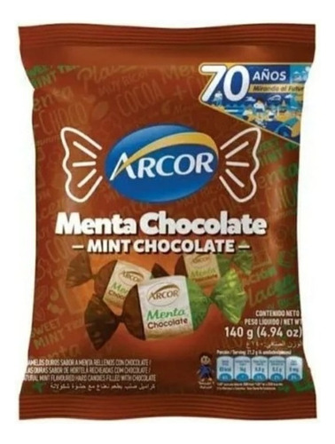 Caramelos Menta Chocolate X 140 G.