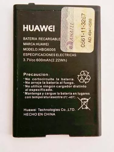 Bateria Modelo Hbg6005 Huawei 600mah Envio  Já | Parcelamento sem juros