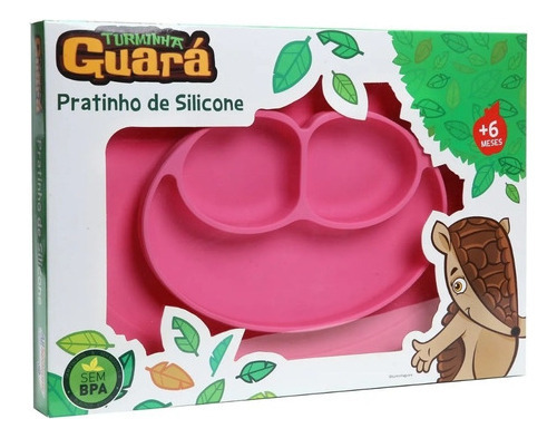 Prato Pratinho Silicone Divisórias Infantil Gruda Na Mesa