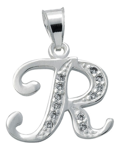 Imagen 17 de 23 de Dije De Iniciales En Plata Con Zirconias 0.925 Mod. 334-356