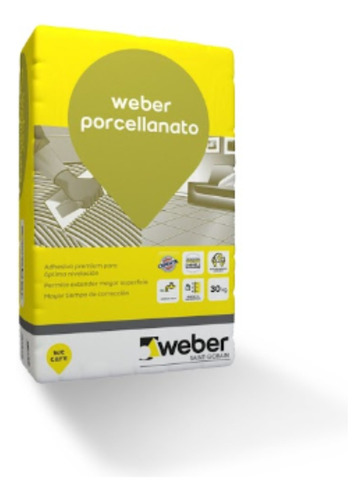 Pegamento Weber Porcelanato Hasta 60x60 30k Int/ext