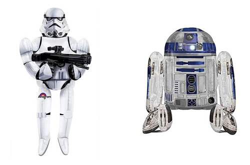 Star Wars Storm Trooper And Rd Air Walkers Balloons Set...