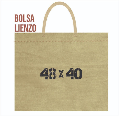 Bolsas Lienzo Medida 48x40, C/manija Larga, Pack X 10 Un.