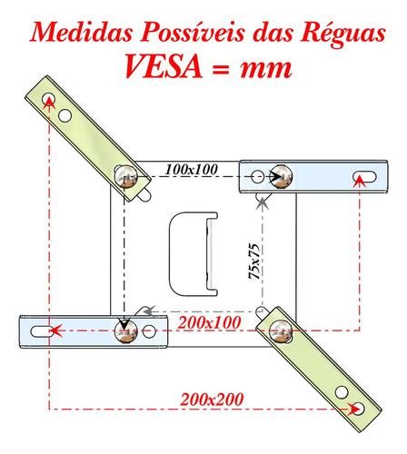 Suporte Tv Parede Led Lcd Engate Rapido 22 26 32 40 42