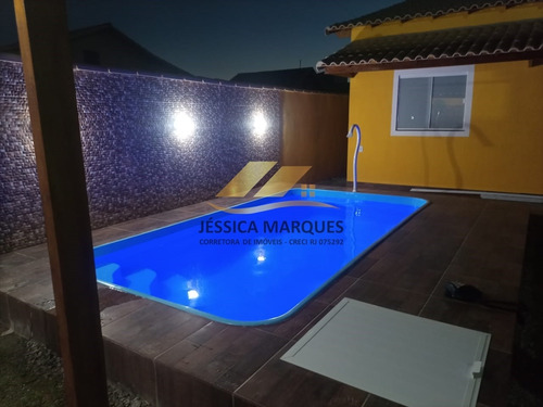 Imagem 2 de 9 de Casa 2 Quartos, Área Gourmet E Piscina Em Unamar - Cf Jmc120