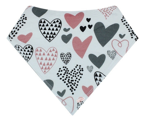 Baberos Para Bebes Suaves Absorbentes Recien Nacidos Mr-03 Corazones