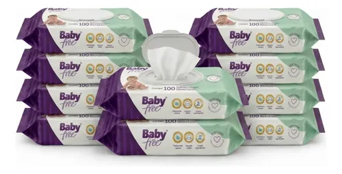 Lenço Umedecido Baby Free — Kit Econômico com 1.000 Unidades