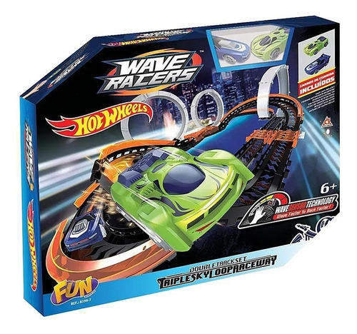 Hot Wheels Pista Wave Racers - Pista Com 2 Carrinhos