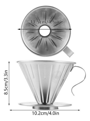 Filtro De Café De Acero Inoxidable Para Verter Sobre Gotero