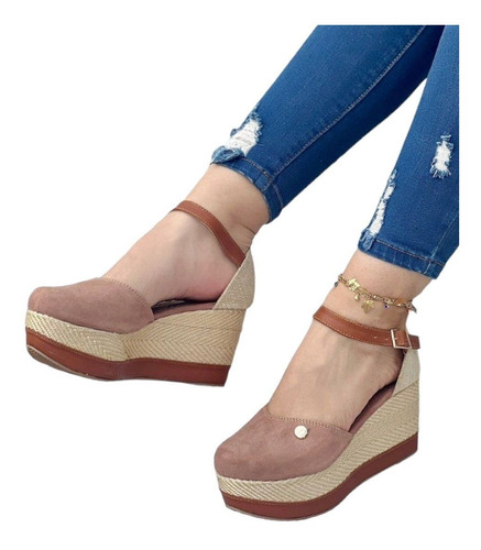 Sandalia Plataforma Casual Mujer 35 Al 40