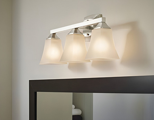 Moen Yb5163bn Voss Bath Lighting Three Globe Brushed Nickel