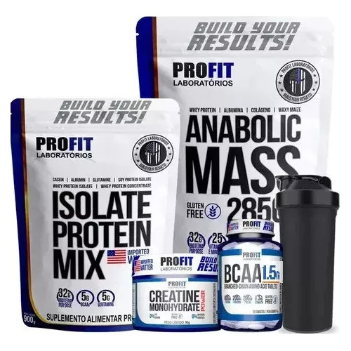 Whey Protein Isolate Mix + Anabolic Mass + Cretina  + Bcaa