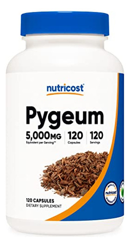 Suplemento Nutricost Pygeum 5000mg 120 Cápsulas