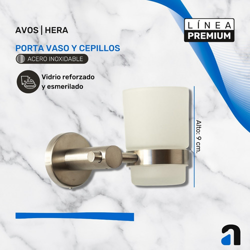 Imagen 6 de 10 de Kit Accesorios Baño 100% Acero Inoxidable 304 / Avos - Hera
