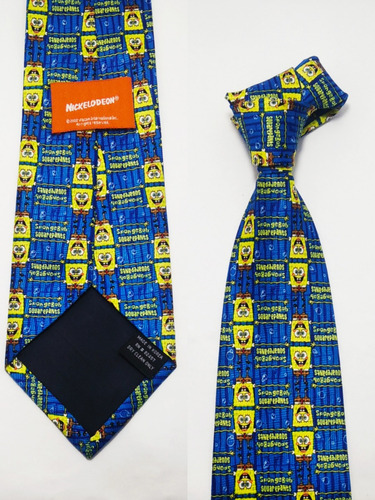 Corbata Azul Nickelodeon Bob Esponja Pantalones Cuadrados