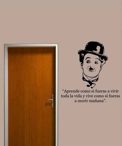 Vinilo Frase De Chaplin- Creando Vinilos