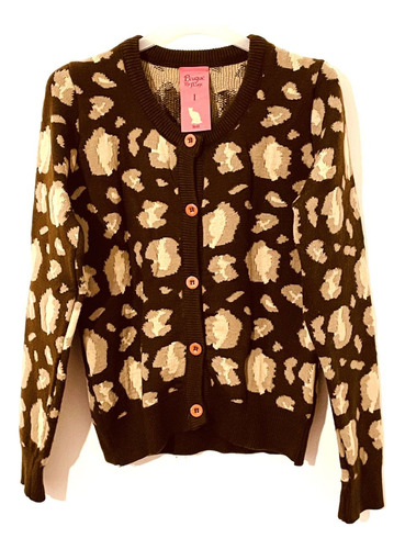 Peuque Sweater Cardigan Leopardo