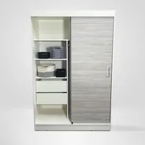 Comprar Placard Puertas Corredizas 1,20 Metros X 1,80 Metros Puertas Jacarandá Cuerpo Blanco Diseños Modernos