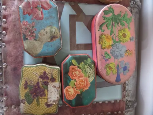 comprar 7k Antiguas Cajas Lata  Motta Italia Decoracion Vintage