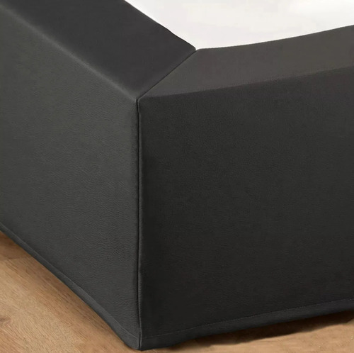 Cubresommier Ecocuero Ecologico 90x190 Calidad 1 1/2 Plaza Negro