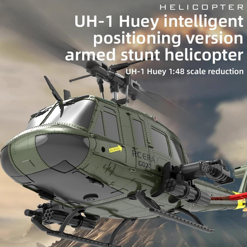 Helicóptero Rc Uh-1 1:48 - 6 Canales, Giroscopio 6 Ejes