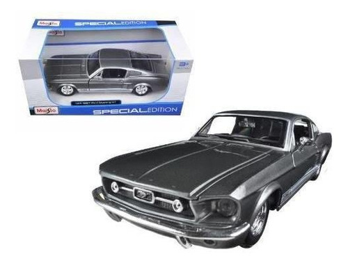 1967 Ford Mustang Gt Escala 1:24 Color Gris
