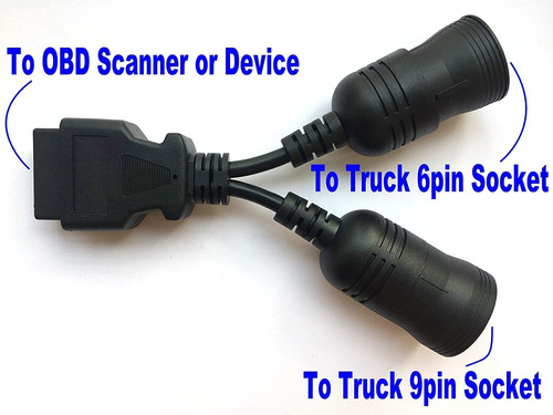 Cable Obdii 6pin 9pin J1708 J1939 Para Camión
