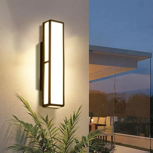 Lamparas De Pared Lampara Decorativa Con Luces Led 30cm Aplique de Pared Exteriores y Interior, Impermeable, Luz Cálida 3000K, Luz del Porche, para Pasillos Exteriores, Jardines, Balcones, Terrazas
