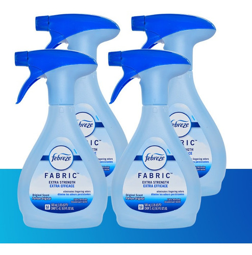 Febreze Telas Eliminador Olores Fuertes 500ml - Pack X4