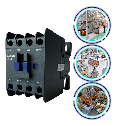 Contator De Potencia Ca 25a Bobina 220 Vca 1na