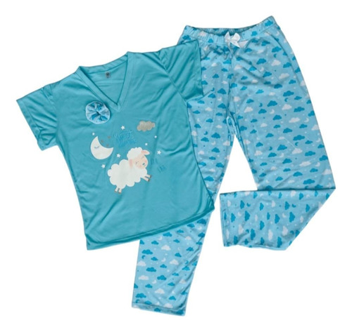 Pijama Para Dama Pijama Pantalon Largo Pijama Mujer Nube