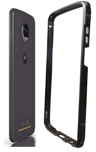 Bumper De Aluminio Para Motorola Z3 Play Negro